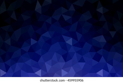 Dark blue polygonal illustration, which consist of triangles. Geometric background in Origami style with gradient. Triangular design for your business.