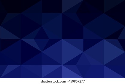 Dark blue polygonal illustration, which consist of triangles. Geometric background in Origami style with gradient. Triangular design for your business.