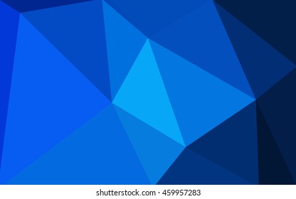 Dark blue polygonal illustration, which consist of triangles. Geometric background in Origami style with gradient. Triangular design for your business.