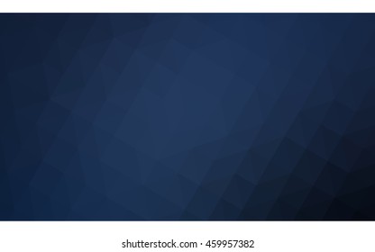 Dark blue polygonal illustration, which consist of triangles. Geometric background in Origami style with gradient. Triangular design for your business.