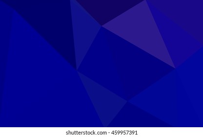 Dark blue polygonal illustration, which consist of triangles. Geometric background in Origami style with gradient. Triangular design for your business.