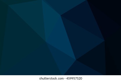 Dark blue polygonal illustration, which consist of triangles. Geometric background in Origami style with gradient. Triangular design for your business.