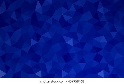 Dark blue polygonal illustration, which consist of triangles. Geometric background in Origami style with gradient. Triangular design for your business.