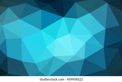 Dark blue polygonal illustration, which consist of triangles. Triangular design for your business. Creative geometric background in Origami style with gradient.
