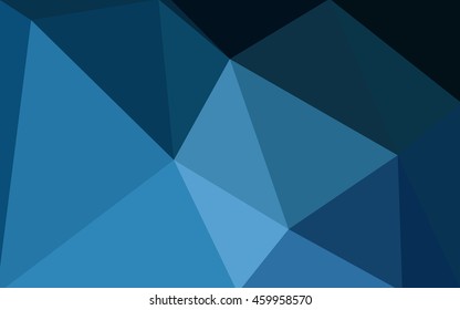 Dark blue polygonal illustration, which consist of triangles. Geometric background in Origami style with gradient. Triangular design for your business.