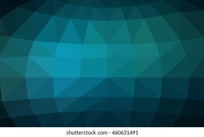 Dark blue polygonal illustration, which consist of triangles. Triangular design for your business. Creative geometric background in Origami style with gradient.
