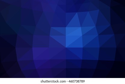 Dark blue polygonal illustration, which consist of triangles. Triangular design for your business. Creative geometric background in Origami style with gradient.