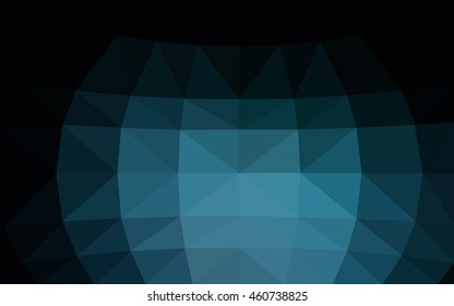 Dark blue polygonal illustration, which consist of triangles. Triangular design for your business. Creative geometric background in Origami style with gradient.