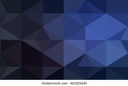 Dark blue polygonal illustration, which consist of triangles. Geometric background in Origami style with gradient. Triangular design for your business.