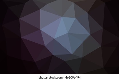 Dark blue polygonal illustration, which consist of triangles. Triangular design for your business. Creative geometric background in Origami style with gradient.