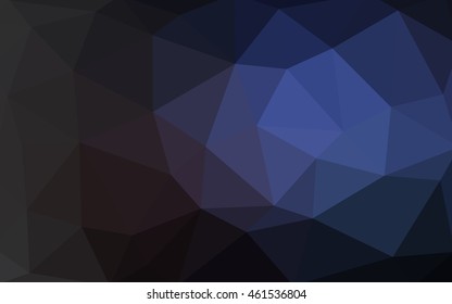 Dark blue polygonal illustration, which consist of triangles. Triangular design for your business. Creative geometric background in Origami style with gradient.