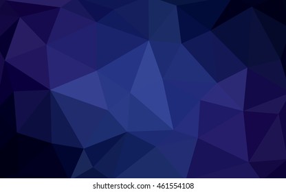 Dark blue polygonal illustration, which consist of triangles. Triangular design for your business. Creative geometric background in Origami style with gradient.