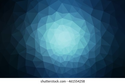 Dark blue polygonal illustration, which consist of triangles. Geometric background in Origami style with gradient. Triangular design for your business.