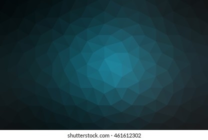 Dark blue polygonal illustration, which consist of triangles. Geometric background in Origami style with gradient. Triangular design for your business.