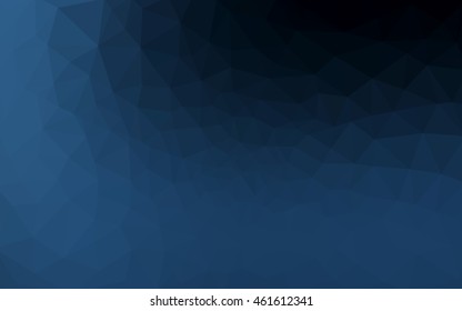 Dark blue polygonal illustration, which consist of triangles. Geometric background in Origami style with gradient. Triangular design for your business.