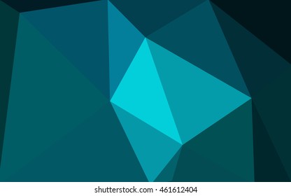 Dark blue polygonal illustration, which consist of triangles. Geometric background in Origami style with gradient. Triangular design for your business.