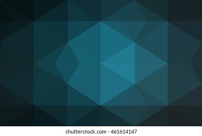 Dark blue polygonal illustration, which consist of triangles. Geometric background in Origami style with gradient. Triangular design for your business.