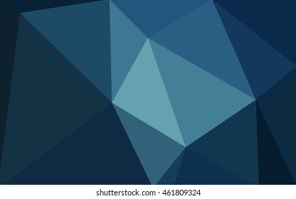Dark blue polygonal illustration, which consist of triangles. Geometric background in Origami style with gradient. Triangular design for your business.