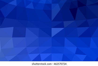 Dark blue polygonal illustration, which consist of triangles. Triangular design for your business. Creative geometric background in Origami style with gradient.
