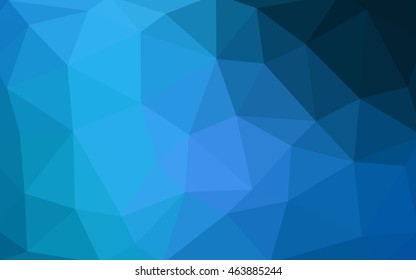 Dark blue polygonal illustration, which consist of triangles. Triangular design for your business. Creative geometric background in Origami style with gradient.