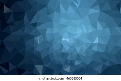 Dark blue polygonal illustration, which consist of triangles. Geometric background in Origami style with gradient. Triangular design for your business.