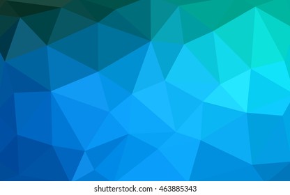 Dark blue polygonal illustration, which consist of triangles. Triangular design for your business. Creative geometric background in Origami style with gradient.