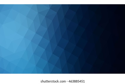 Dark blue polygonal illustration, which consist of triangles. Geometric background in Origami style with gradient. Triangular design for your business.