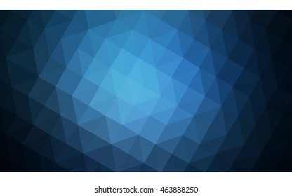 Dark blue polygonal illustration, which consist of triangles. Geometric background in Origami style with gradient. Triangular design for your business.