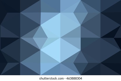Dark blue polygonal illustration, which consist of triangles. Geometric background in Origami style with gradient. Triangular design for your business.