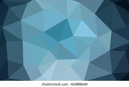 Dark blue polygonal illustration, which consist of triangles. Triangular design for your business. Creative geometric background in Origami style with gradient.