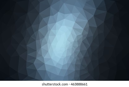 Dark blue polygonal illustration, which consist of triangles. Geometric background in Origami style with gradient. Triangular design for your business.
