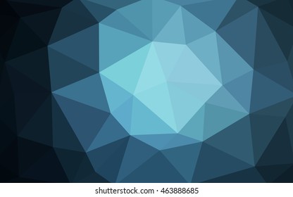 Dark blue polygonal illustration, which consist of triangles. Triangular design for your business. Creative geometric background in Origami style with gradient.