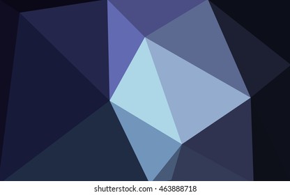 Dark blue polygonal illustration, which consist of triangles. Geometric background in Origami style with gradient. Triangular design for your business.