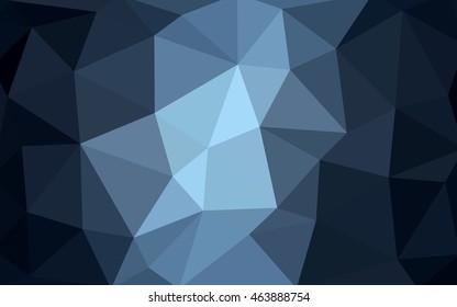 Dark blue polygonal illustration, which consist of triangles. Triangular design for your business. Creative geometric background in Origami style with gradient.
