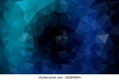 Dark blue polygonal illustration, which consist of triangles. Geometric background in Origami style with gradient. Triangular design for your business.