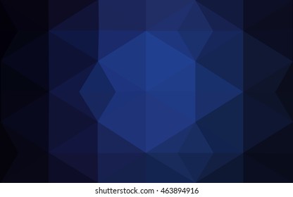 Dark blue polygonal illustration, which consist of triangles. Geometric background in Origami style with gradient. Triangular design for your business.