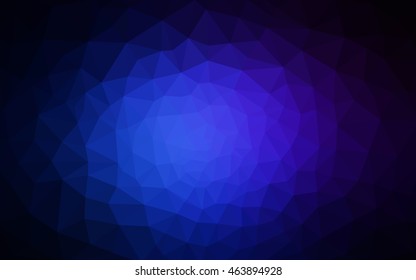 Dark blue polygonal illustration, which consist of triangles. Geometric background in Origami style with gradient. Triangular design for your business.