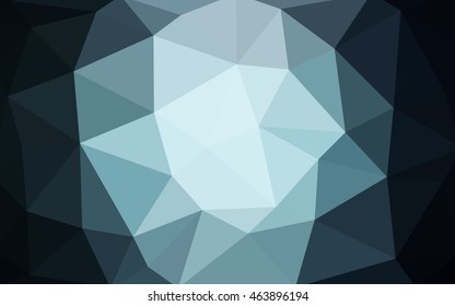 Dark blue polygonal illustration, which consist of triangles. Triangular design for your business. Creative geometric background in Origami style with gradient.