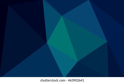 Dark blue polygonal illustration, which consist of triangles. Geometric background in Origami style with gradient. Triangular design for your business.