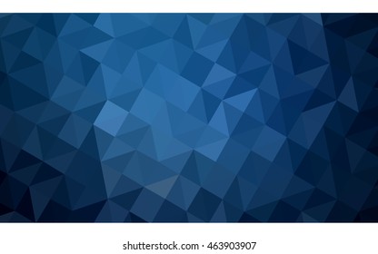 Dark blue polygonal illustration, which consist of triangles. Geometric background in Origami style with gradient. Triangular design for your business.