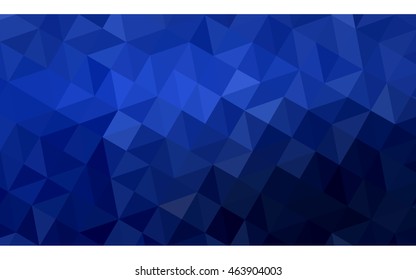 Dark blue polygonal illustration, which consist of triangles. Geometric background in Origami style with gradient. Triangular design for your business.