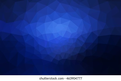 Dark blue polygonal illustration, which consist of triangles. Geometric background in Origami style with gradient. Triangular design for your business.