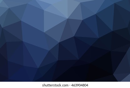 Dark blue polygonal illustration, which consist of triangles. Triangular design for your business. Creative geometric background in Origami style with gradient.