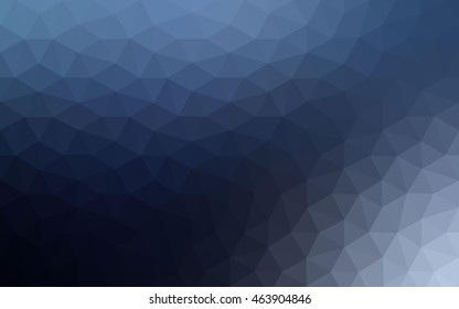 Dark blue polygonal illustration, which consist of triangles. Geometric background in Origami style with gradient. Triangular design for your business.