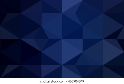 Dark blue polygonal illustration, which consist of triangles. Geometric background in Origami style with gradient. Triangular design for your business.