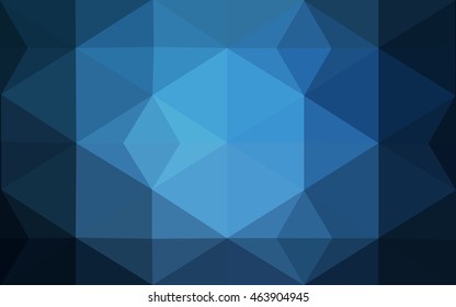 Dark blue polygonal illustration, which consist of triangles. Geometric background in Origami style with gradient. Triangular design for your business.