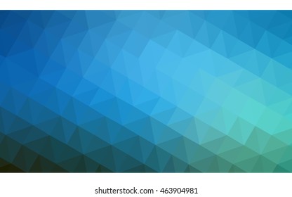 Dark blue polygonal illustration, which consist of triangles. Geometric background in Origami style with gradient. Triangular design for your business.