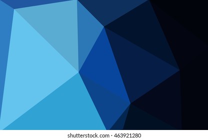 Dark blue polygonal illustration, which consist of triangles. Geometric background in Origami style with gradient. Triangular design for your business.