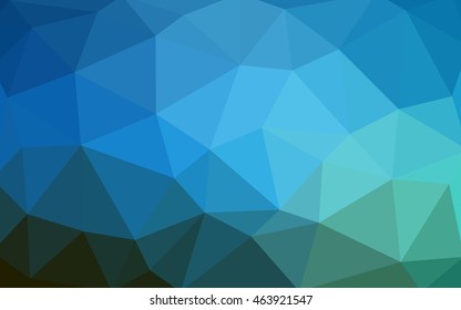 Dark blue polygonal illustration, which consist of triangles. Triangular design for your business. Creative geometric background in Origami style with gradient.