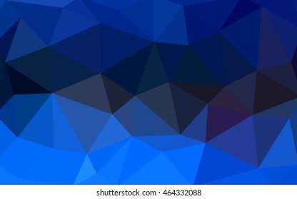 Dark blue polygonal illustration, which consist of triangles. Triangular design for your business. Creative geometric background in Origami style with gradient.
